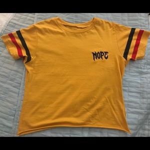 Nope Sleeve Strip T-Shirt